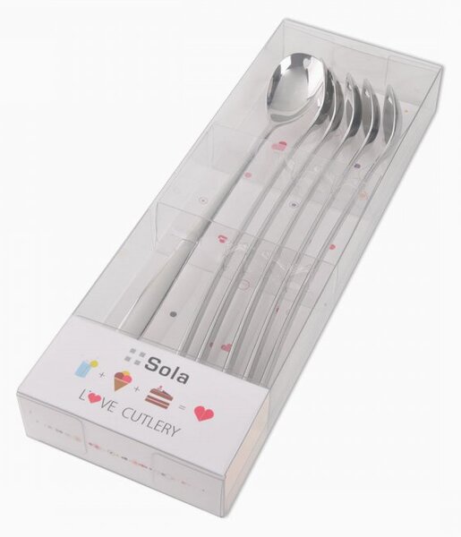 Latte lyžičky so srdiečkom 6 ks set - Love Cutlery