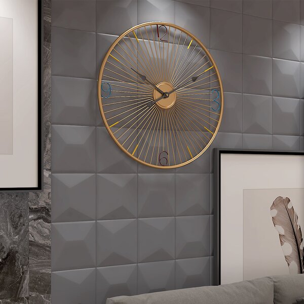 Dizajnové nástenné hodiny Decore Gold 60cm