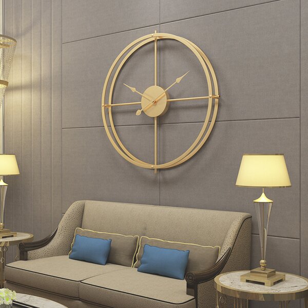 Dizajnové nástenné hodiny lux Gold 40cm