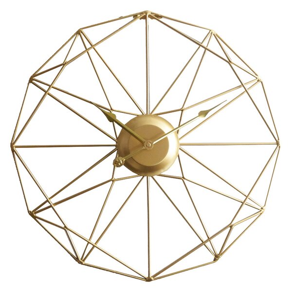 Dizajnové nástenné hodiny Modena Gold 60cm