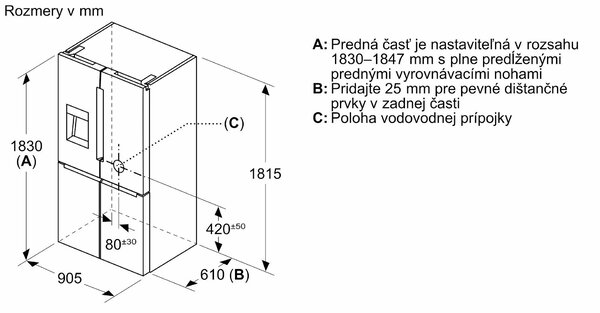 Bosch KFD96APEA - Americká chladnička