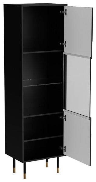 VITRÍNA CAMILLO ČIERNA + ZLATÁ 54 cm