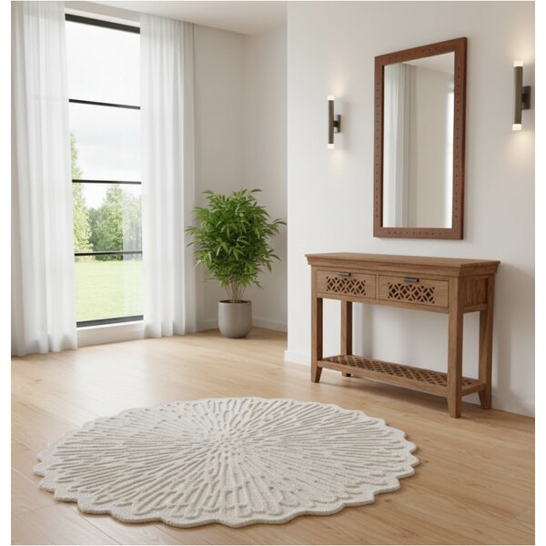 Koberec ASKART 150x150 cm z pravej vlny