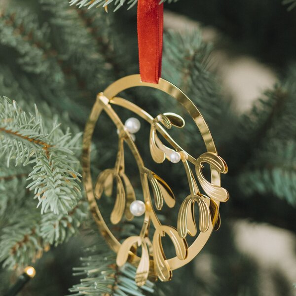 Pozlátená vianočná ozdoba Mistletoe