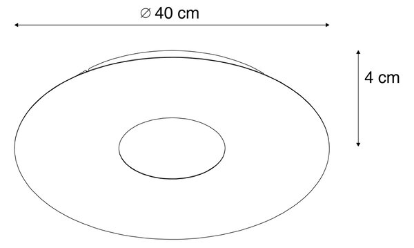 Moderné stropné svietidlo zlaté 40 cm vrátane LED s 3-stupňovým stmievaním - Morning