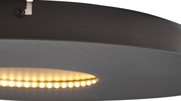 Moderné stropné svietidlo čierne 40 cm vrátane LED s 3-stupňovým stmievaním - Morning