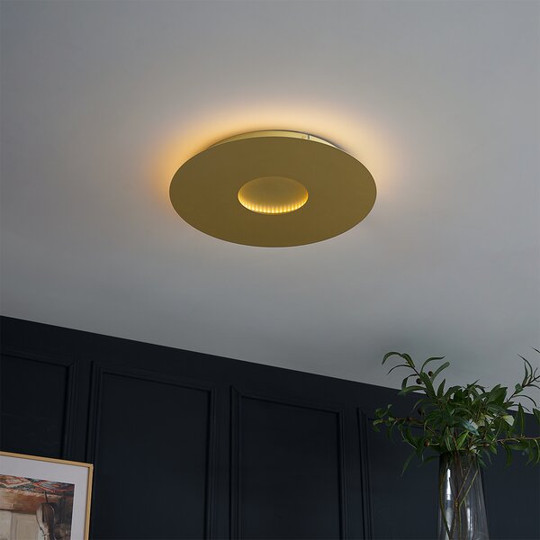 Moderné stropné svietidlo zlaté 40 cm vrátane LED s 3-stupňovým stmievaním - Morning