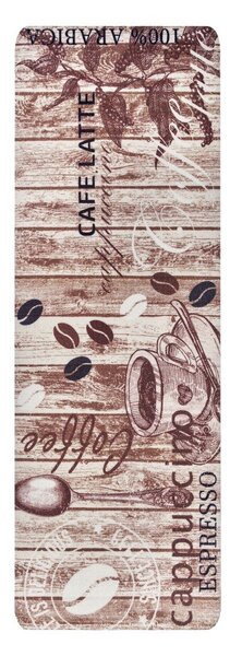 Hnedý kuchynský behúň Hanse Home Delicious Coffee, 67 x 180 cm