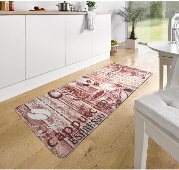Hnedý kuchynský behúň Hanse Home Delicious Coffee, 67 x 180 cm
