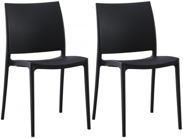 2x Stolička Meton - Čierna