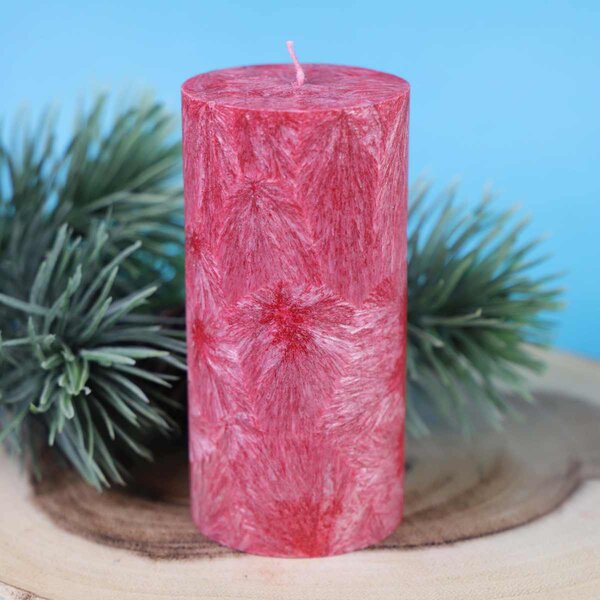 Vonná sviečka jablko - škorica, 340g, červená