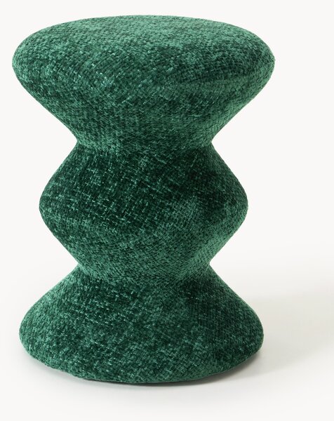 Okrúhla čalúnená taburetka Zig Zag