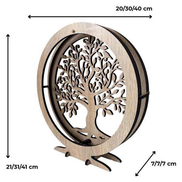 LED lampa Strom života – Luxusná drevená dekorácia | SENTOP LED0560