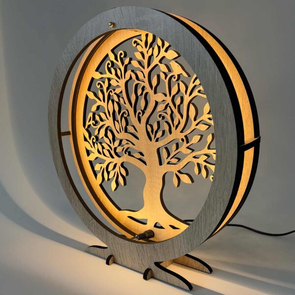 LED lampa Strom života – Luxusná drevená dekorácia | SENTOP LED0560