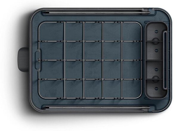Čierny nastaviteľný plastový odkvapkávač 31x19 cm Extend Slim Steel – Joseph Joseph