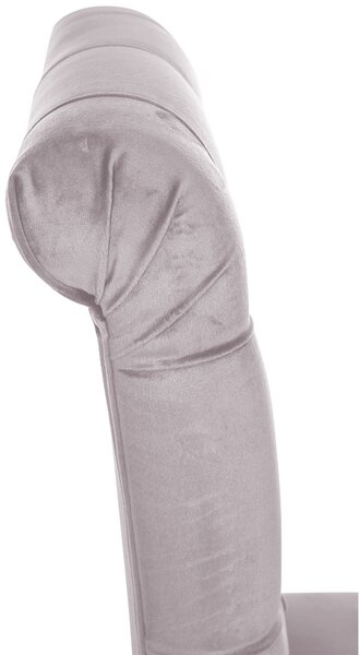 Jedálenská stolička Lisburn - zamat - Sivá