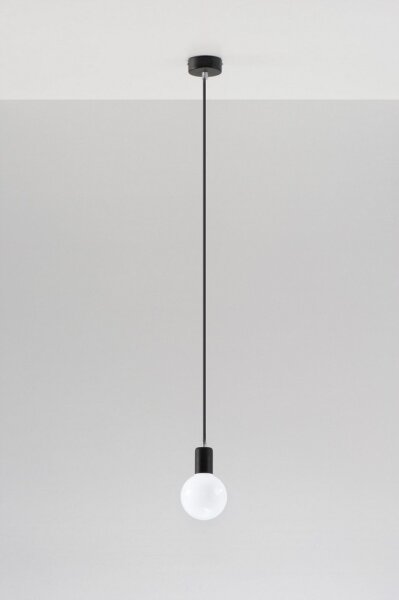 Luster na lanku EDISON 1xE27/60W/230V čierna
