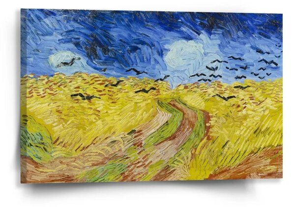 Sablio Obraz Pšeničné pole s vranami - Vincent van Gogh - 60x40 cm