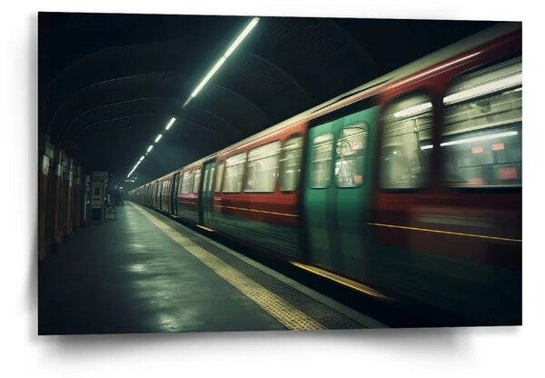Sablio Obraz Metro na tmavej stanici - 60x40 cm