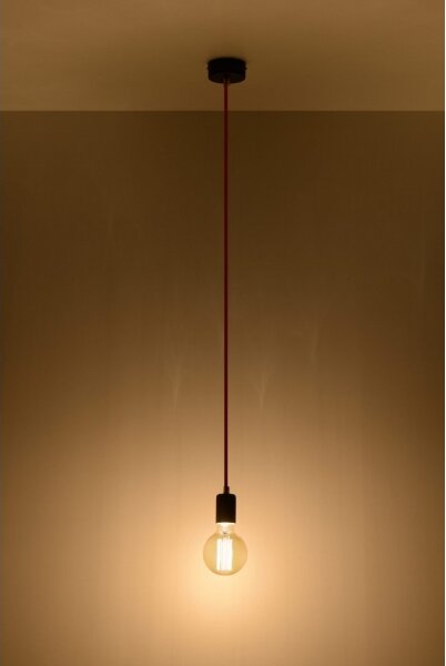 Luster na lanku EDISON 1xE27/60W/230V čierna