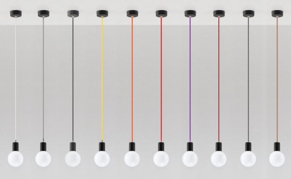 Luster na lanku EDISON 1xE27/60W/230V čierna