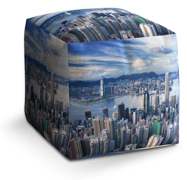 Sablio Taburet Mesto s mrakodrapmi - 40x40x40 cm