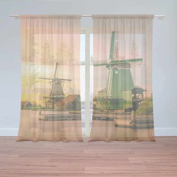Sablio Záclony Veterné mlyny: 2ks 150x250cm
