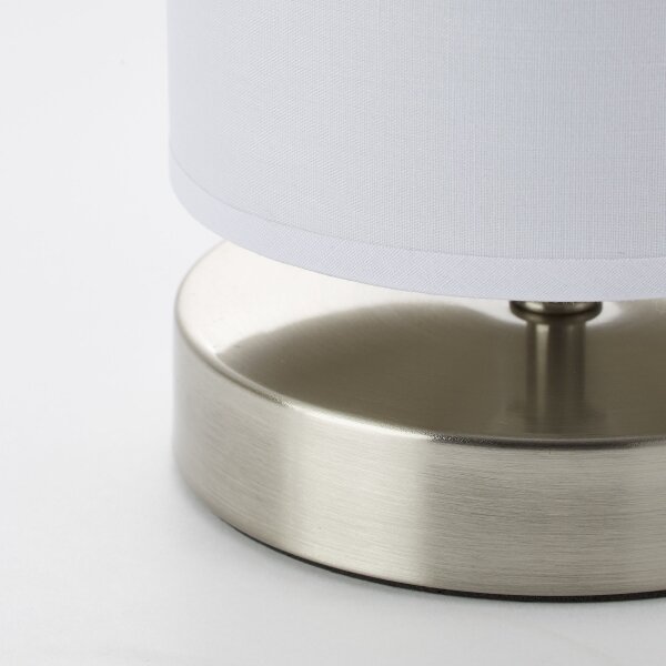Brilliant - Stolná lampa CLARIE 1xE14/40W/230V matný chróm/biela