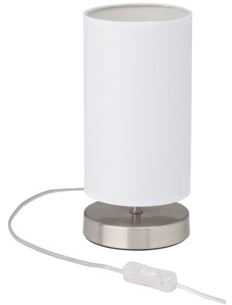 Brilliant - Stolná lampa CLARIE 1xE14/40W/230V matný chróm/biela
