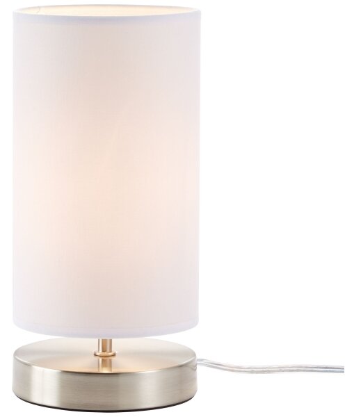 Brilliant - Stolná lampa CLARIE 1xE14/40W/230V matný chróm/biela