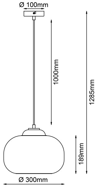 Brilliant - Luster na lanku BLOP 1xE27/60W/230V oranžový