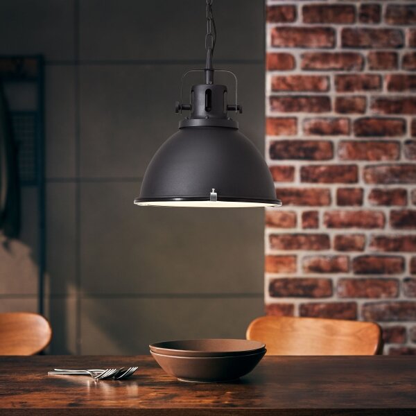 Brilliant - Luster na reťazi JESPER GLAS 1xE27/60W/230V čierny
