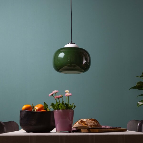 Brilliant - Luster na lanku BLOP 1xE27/60W/230V zelená