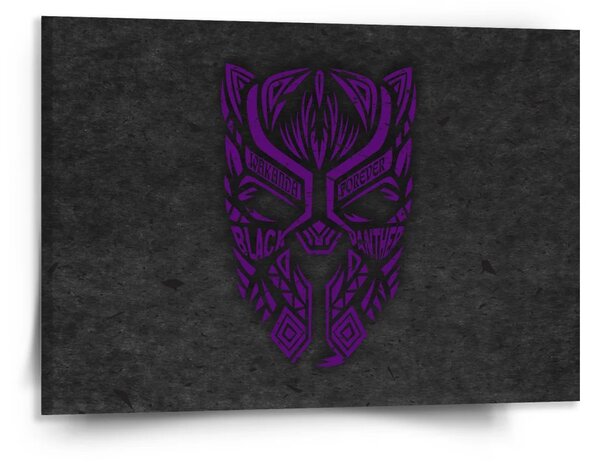 Sablio Obraz BLACK PANTHER wakanda forever Fialový - 150x110 cm