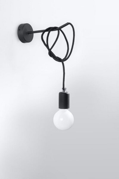 Nástenné svietidlo EDISON 1xE27/60W/230V čierna