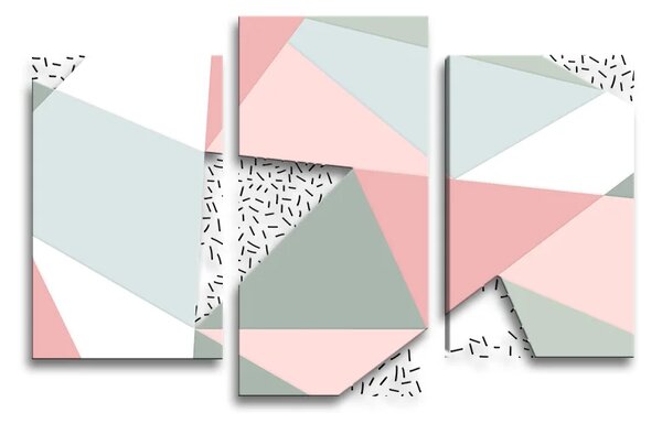 Sablio Obraz - 3-dílný Obrazce v nežných farbách - 75x50 cm