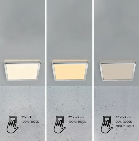 Nordlux - LED stmievateľné kúpeľňové stropné svietidlo OJA 14,5W/230V 3000/4000K IP54 30x30 cm