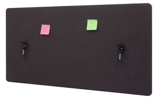 Akustický panel na stôl HWC-G75 - dvojstenná látka/textil - 60x120 - hnedo-sivá