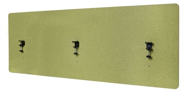 Akustický panel na stôl HWC-G75 - dvojstenná látka/textil - 60x160 cm - zelená