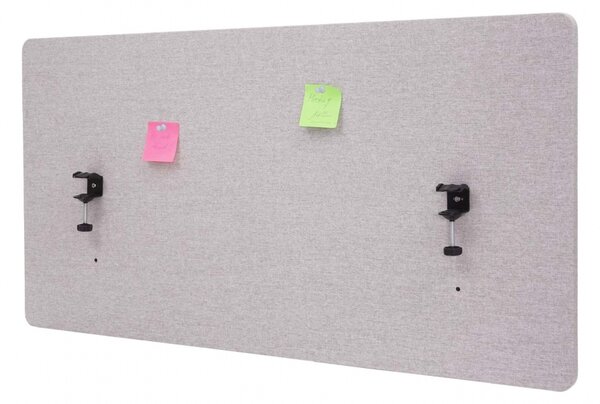 Akustický panel na stôl HWC-G75 - dvojstenná látka/textil - 60x120 - sivá