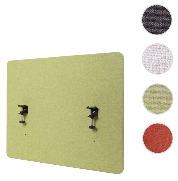 Akustický panel na stôl HWC-G75 - dvojstenná látka/textil - 60x75cm - zelená