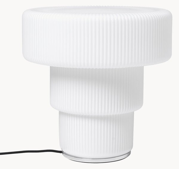 Stolová LED lampa z ručne fúkaného skla Ripple