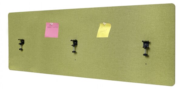 Akustický panel na stôl HWC-G75 - dvojstenná látka/textil - 60x160 cm - zelená