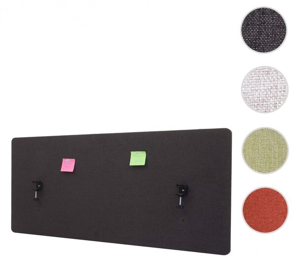 Akustický panel na stôl HWC-G75 - dvojstenná látka/textil - 60x140 - hnedo-sivá
