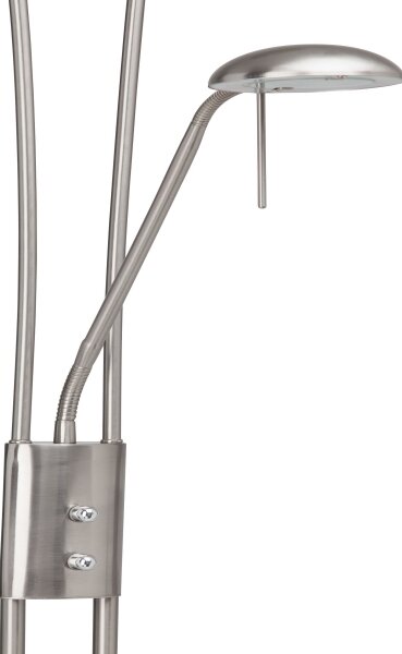 Brilliant - LED stmievateľná stojacia lampa FINN 2xLED/13W/230V matný chróm