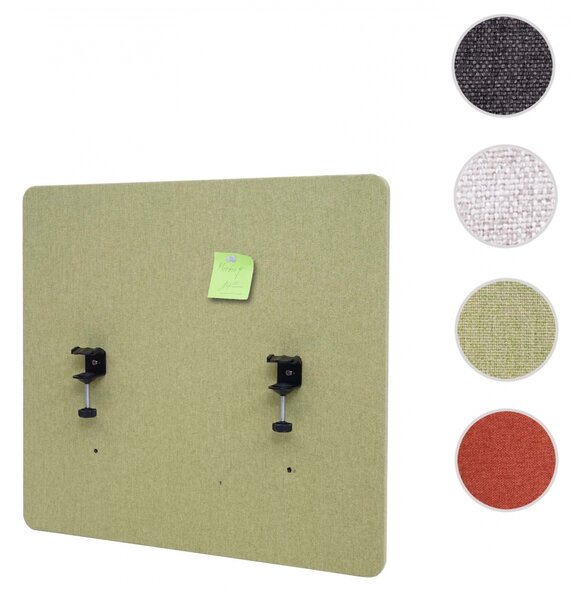Akustický panel na stôl HWC-G75 - dvojstenná látka/textil - 60x65cm - zelená