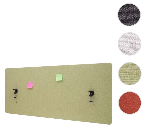 Akustický panel na stôl HWC-G75 - dvojstenná látka/textil - 60x140 - zelená