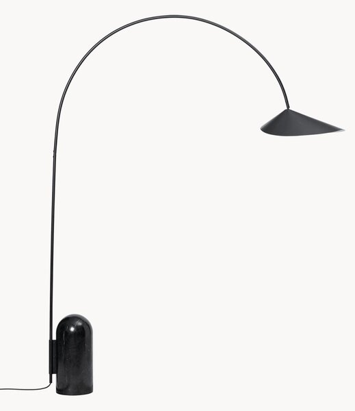 Nastaviteľná oblúková lampa's mramorovým podstavcom Arum