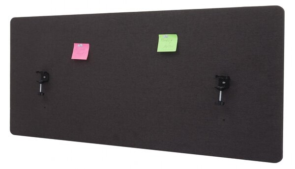 Akustický panel na stôl HWC-G75 - dvojstenná látka/textil - 60x140 - hnedo-sivá