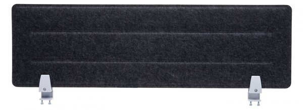 Akustický panel na stôl HWC-G76 - tkanina/textil s reliéfom - 100x30cm - čierna